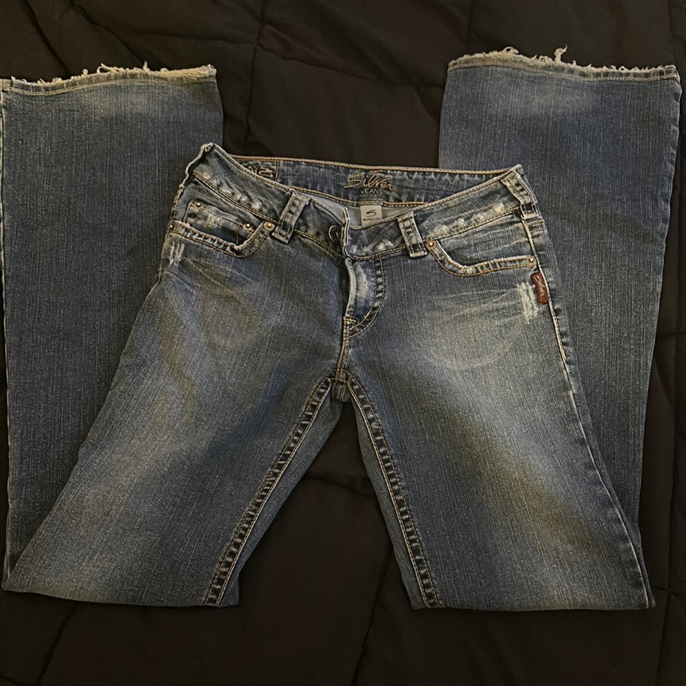 Women’s silver bootcut jeans